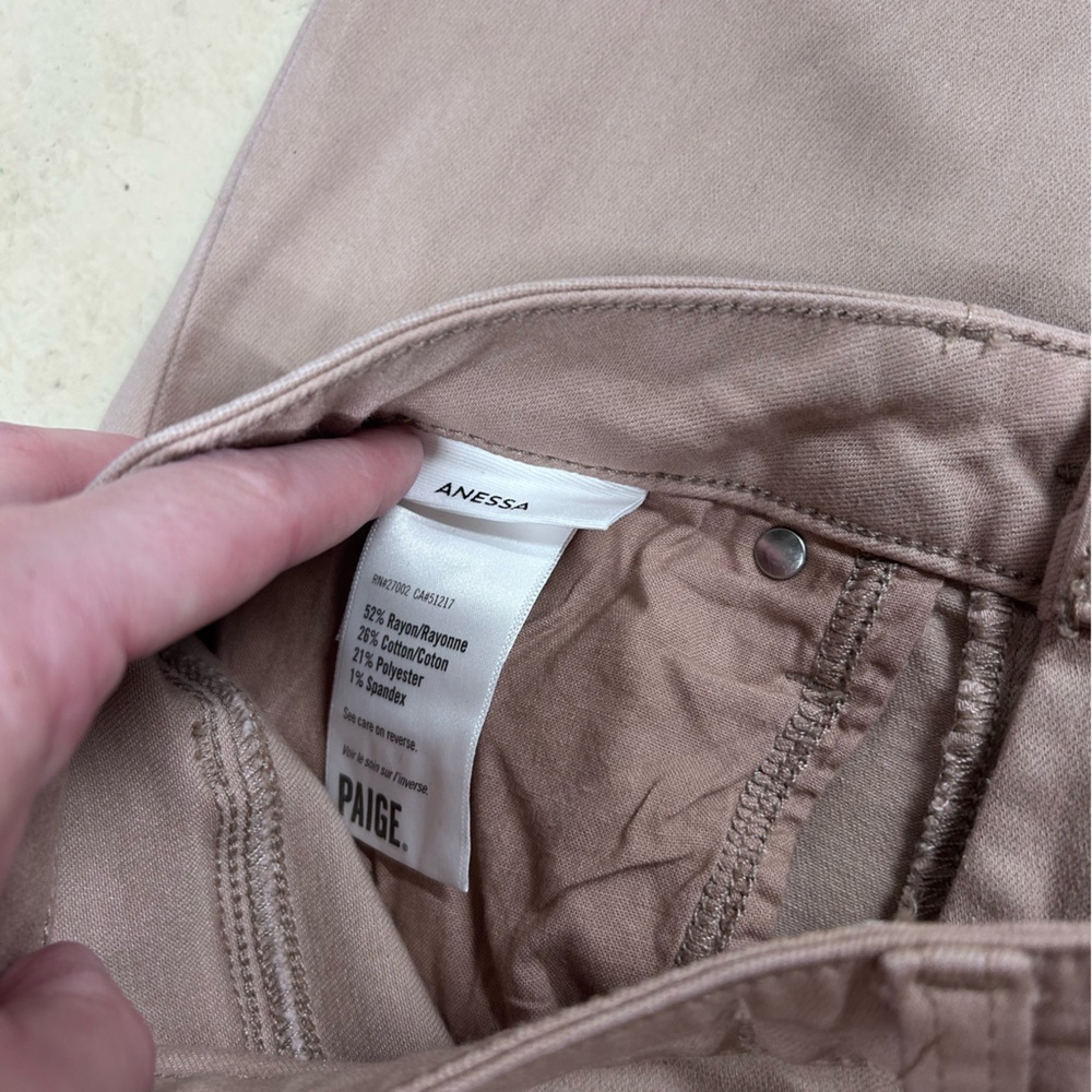 Paige Anessa Ankle Wide Leg Jeans In Sand Size‎ 28 - Picture 9 of 10